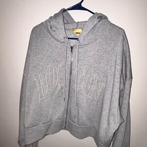 Gray 'Boston' Zip Hoodie